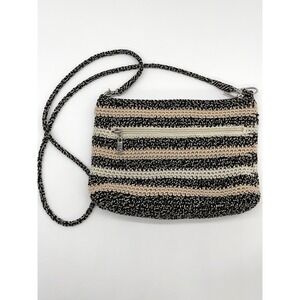 The‎ Sak Crochet Crossbody Bag  Striped Beachy Summer Boho Granola Hippie Indie
